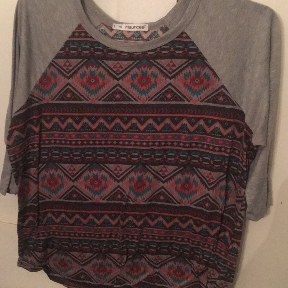 Dark gray Aztec design